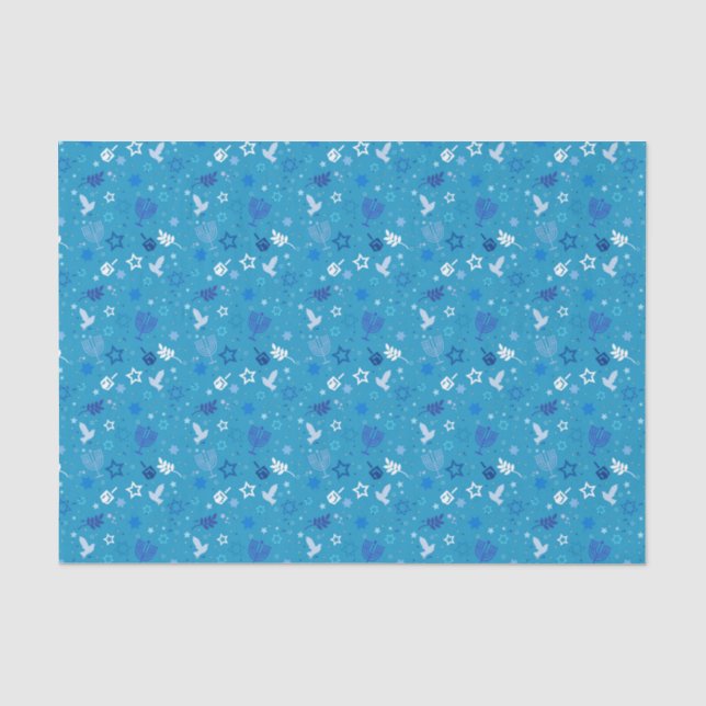 Papel De Seda Hanukkah Stars Tissue Paper (Frente )