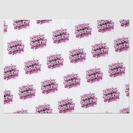 Papel De Seda Happy Birthday Graffiti Pink & White