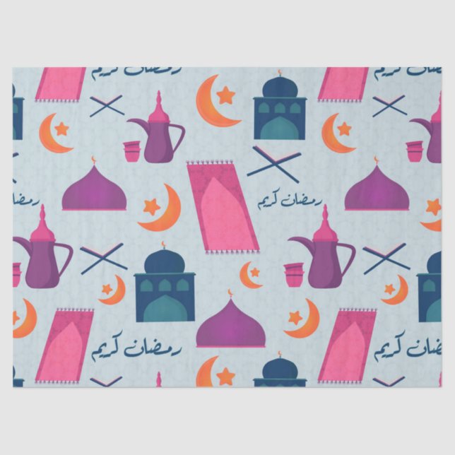 Papel De Seda Happy Ramadan Pattern (Frente )