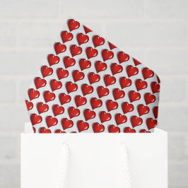 Papel De Seda Happy Valentine's Day Tissue Paper Red Hearts