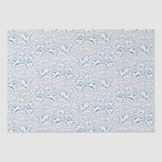 Papel De Seda Hares Field Bunnies Rabbits Padrão de inverno Bran