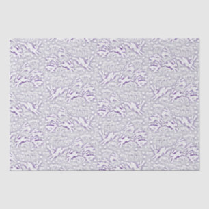 Papel De Seda Hares Field Bunnies Rabbits Padrão Violeta Branca