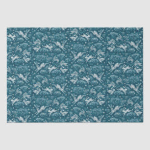 Papel De Seda Hares Field Bunnies Rabbits Prato de inverno Prato