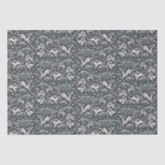 Papel De Seda Hares Snow Field White Rabbits de inverno Cinza de