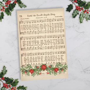 Papel De Seda Hark the Herald Angels Sing Music Sheet Decoupage