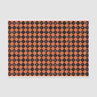 Papel De Seda Harlequin em azulejo preto e laranja
