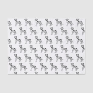 Papel De Seda Harlequin Great Dane Cute Cartoon Dog Padrão
