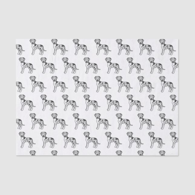 Papel De Seda Harlequin Great Dane Cute Cartoon Dog Padrão (Frente )
