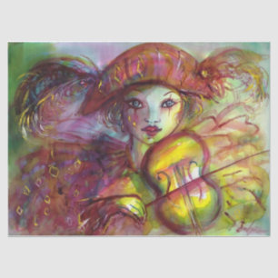 Papel De Seda HARLEQUIN VIOLIN PLAYER / Venetian Carnival Music