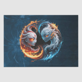 Papel De Seda Harmonia elementar, yin e yang da natureza.