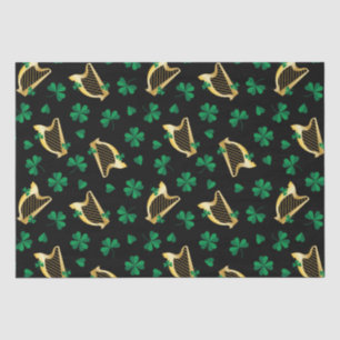Papel De Seda Harps E Shamrocks Para Ruas. Dia de Patty