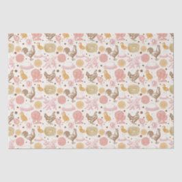 Papel De Seda Hatching Brevemente Chicken Padrão Floral