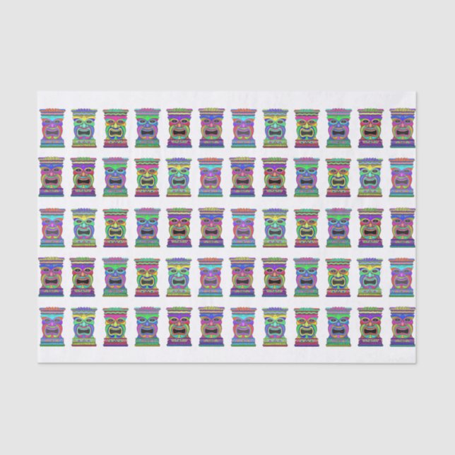 Papel De Seda Havaiano Tiki (Frente )