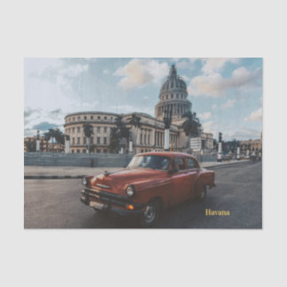 Papel De Seda Havana Cuba Carro Clássico Antigo