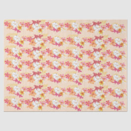 Papel De Seda Hawaiai Tropics 2 Plumeria Tecido