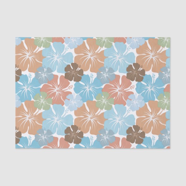 Papel De Seda Hawaiian Hibiscus Floral (Frente )
