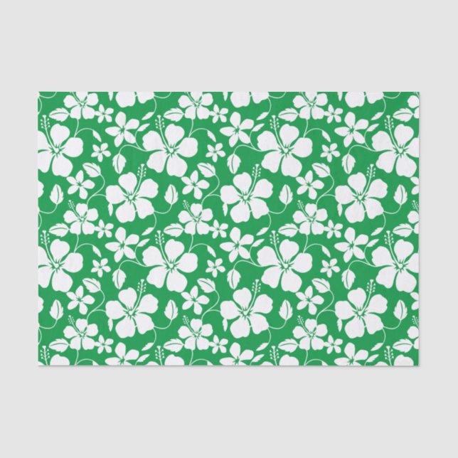 PAPEL DE SEDA HAWAIIAN HULA (HIBISCUS) VERDE (Frente )