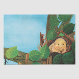 Papel De Seda Hazel dormouse comendo avelã