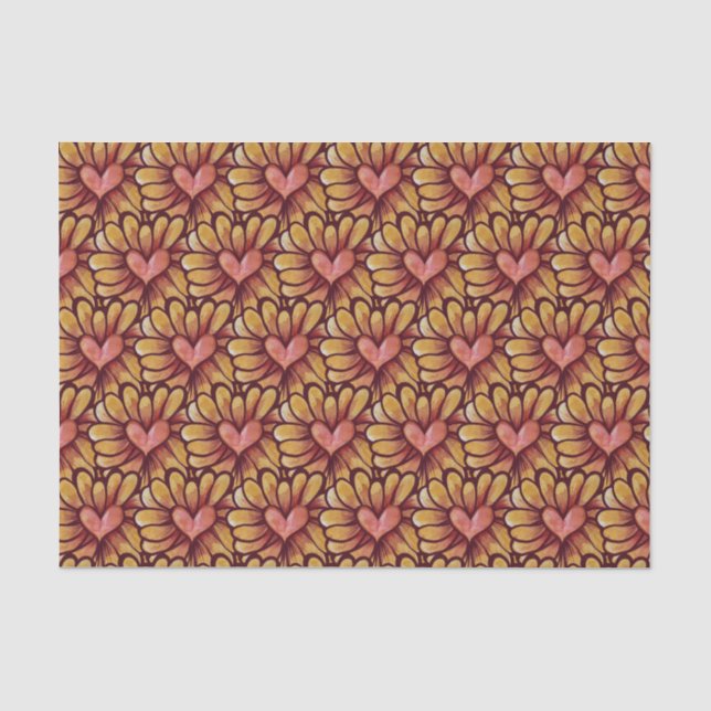 Papel De Seda Heart Daisy (Frente )
