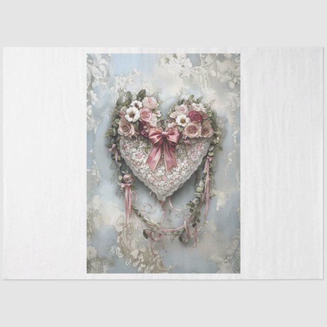 Papel De Seda Heart Wreath (Frente )