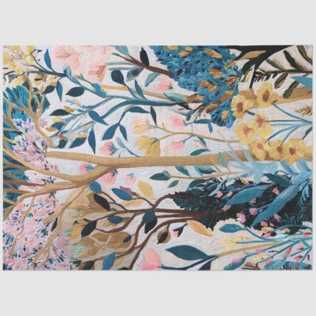 Papel De Seda Heaven Floral Mousseline Paper (Frente )