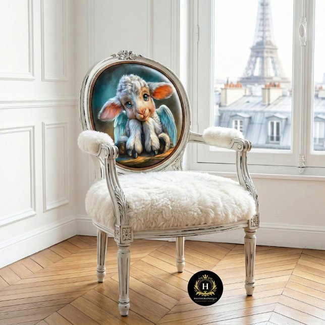 Papel De Seda Heavenly Winged Baby Lamb Angel Decoupage (Criador carregado)