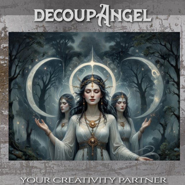 Papel De Seda Hecate Deusa de Cruzarias e a Decoupage da Lua (Criador carregado)