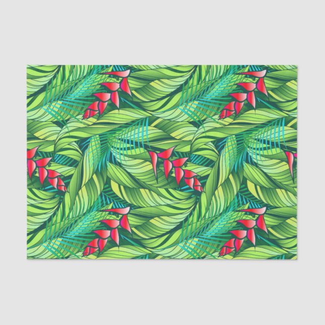Papel De Seda Heliconia tropical (Frente )