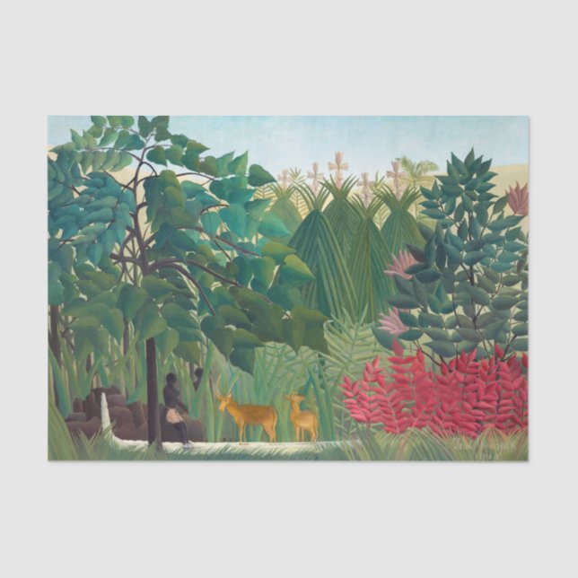 Papel De Seda Henri Rousseau - A Cachoeira (Frente )