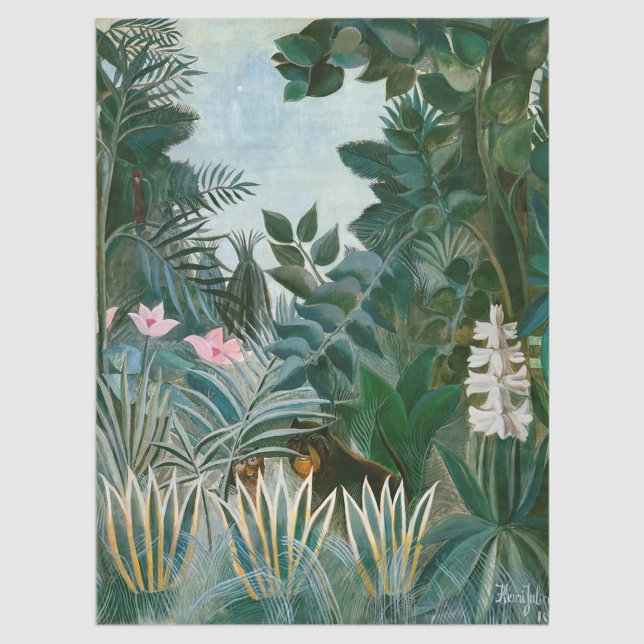 Papel De Seda Henri Rousseau - A Selva Equatorial (Criador carregado)