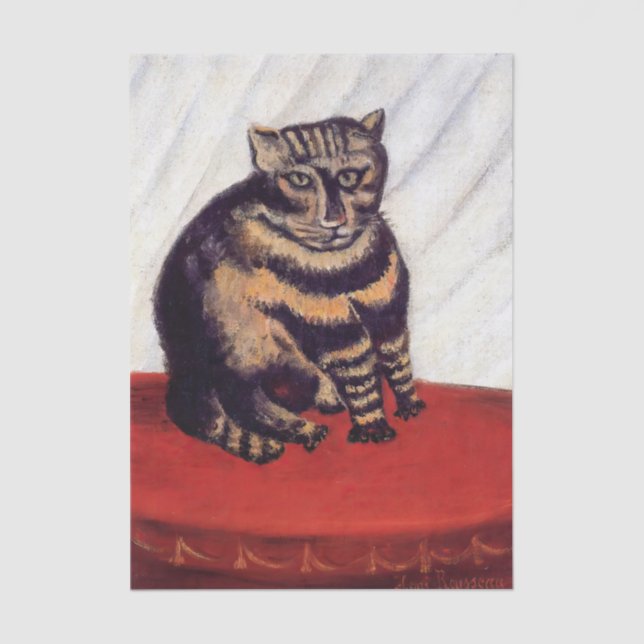 Papel De Seda Henri Rousseau - O Gato Malhado (Frente )