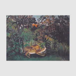 Papel De Seda Henri Rousseau - O Leão Fome