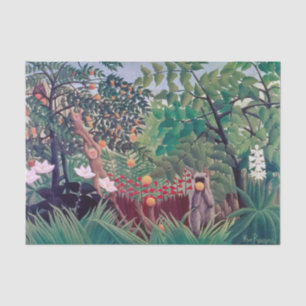 Papel De Seda Henri Rousseau - Paisagem Exótica