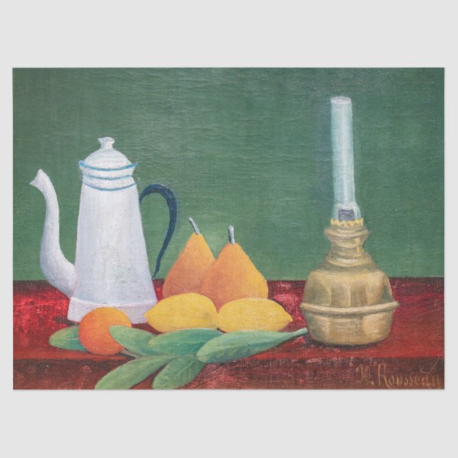 Papel De Seda Henri Rousseau - Still Life with Coffee Pot (Frente )
