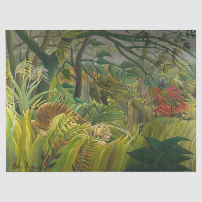 Papel De Seda Henri Rousseau - Surpreendido! (Frente )