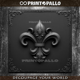 Papel De Seda Heraldry: Fleur-de-lis. Lily Flor.