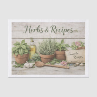 Papel De Seda Herbs and Recipes Decoupage Paper