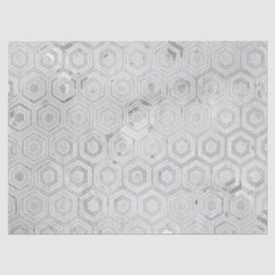 Papel De Seda Hexagonal Hexagonal Geométrica Cinza Aquarela