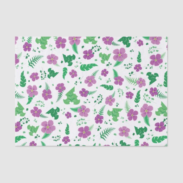 Papel De Seda Hibisco Roxo (Frente )