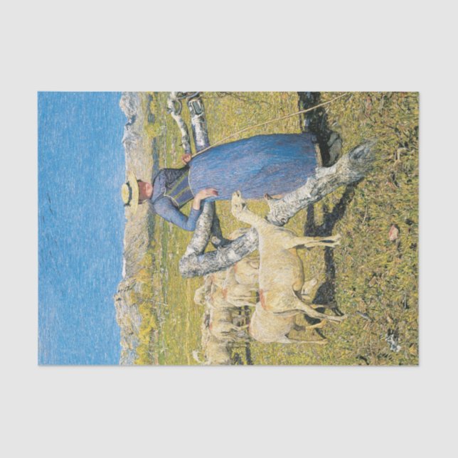 Papel De Seda High Noon in the Alps por Giovanni Segantini (Frente )