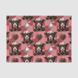 Papel De Seda Highland Cow Chocolate Heart Kisses Gift Filler