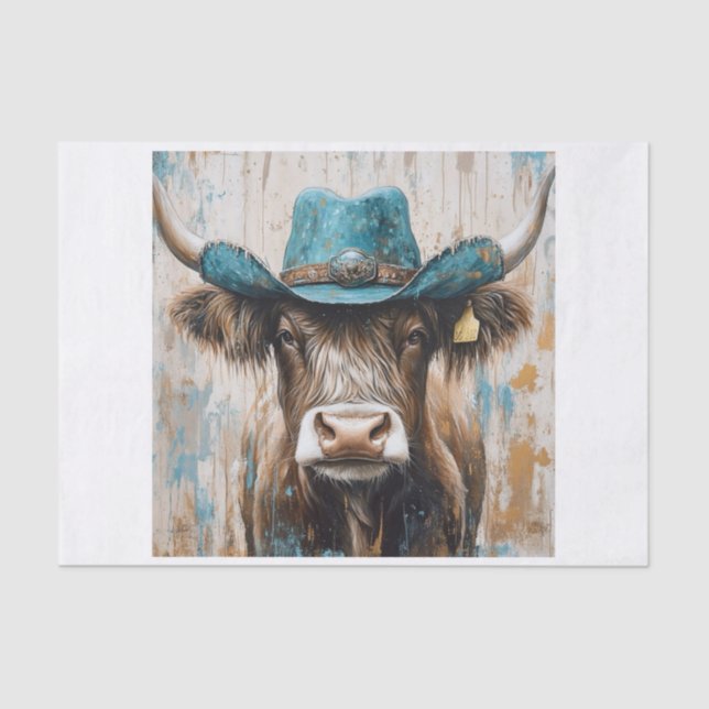 Papel De Seda Highland Cow Vibes9 (Frente )