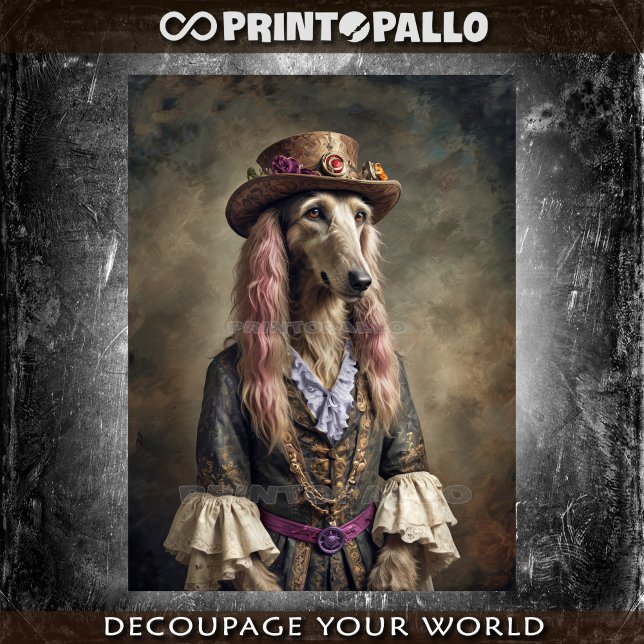 Papel De Seda Hippie Afghan Hound dog (Cachorro Afegão Hippie) d (Criador carregado)