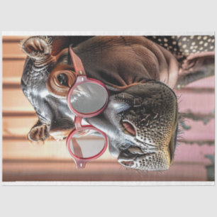 Papel De Seda Hipster Hippo Óculos Rosa Óculos Óculos Solares De