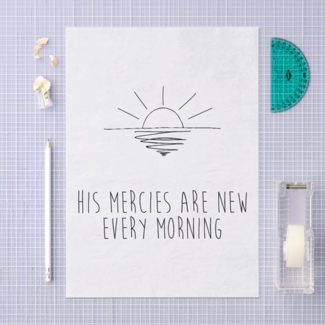 Papel De Seda His Mercies Are New Every Morning (Arte )