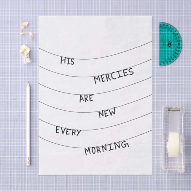 Papel De Seda His Mercies are new every Morning  (Arte )