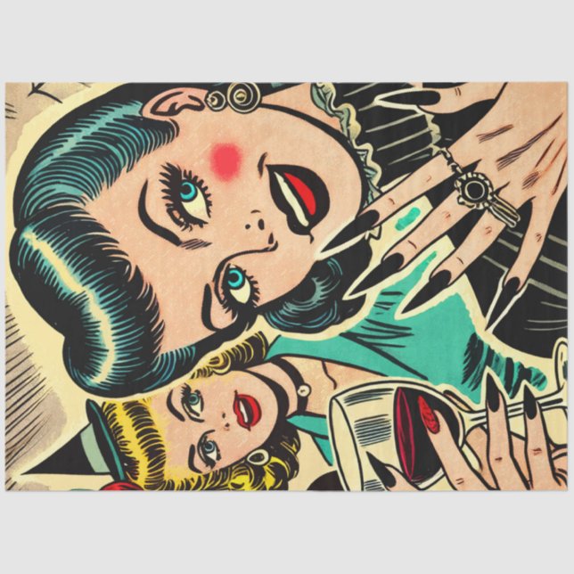 Papel De Seda Histórias em quadrinhos das raparigas do Halloween (Frente )