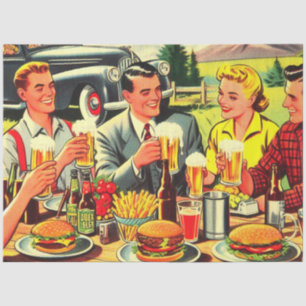 Papel De Seda Histórias em quadrinhos de Retro Picnic