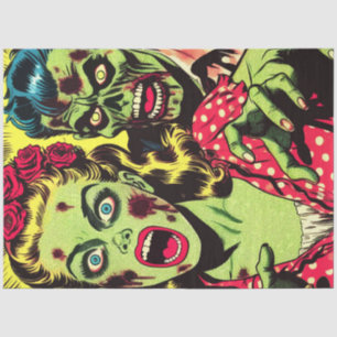 Papel De Seda Histórias em quadrinhos Retroativas do Casal Zombi