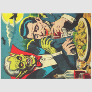 Papel De Seda Histórias em quadrinhos Vintage Horror Vampire